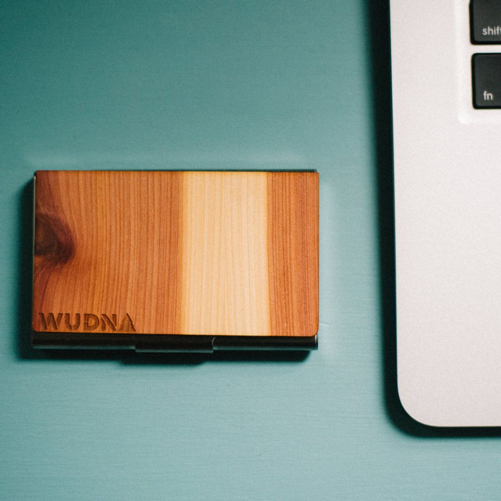 Handmade Wooden Business Card Holder