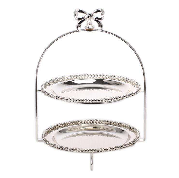 2 Layers Gold/Silver metal Cake Stand Decorative Cake Tray Storage. Candy Bar Accesorios Storage r
Rack DGP0103