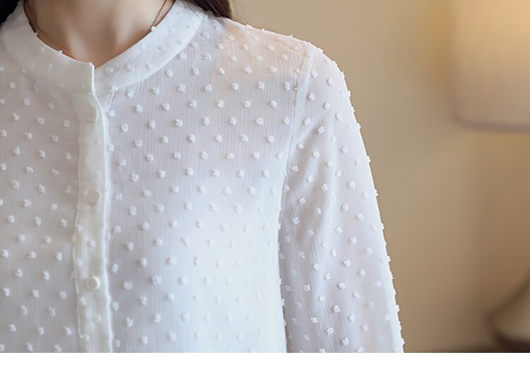 2019 Long Sleeve Women's Shirts White or Black Blouse Tops Office Work Wear Evening Formal Women 0974 60