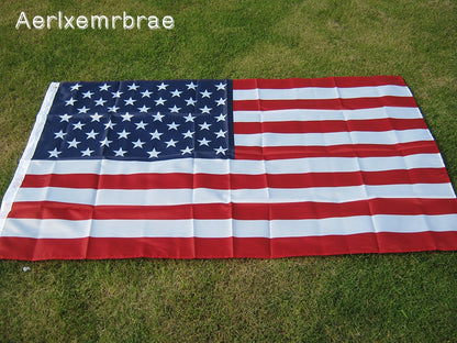 free shipping aerxemrbrae flag150x90cm us flag  High Quality Double Sided Printed Polyester American Flag Grommets USA Flag