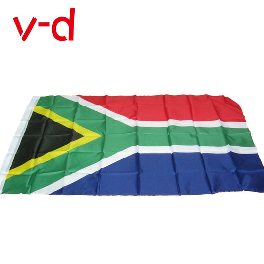 free  shipping  xvggdg   South Africa flag Banner 90*150cm Hanging National flag South Africa
