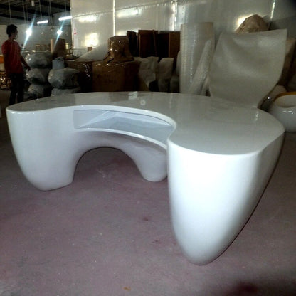 Unique Reception Counter Beauty Salon Modern 3 Shaped Reception Desks Counter Reception Furniture Decoration #QT2000-B