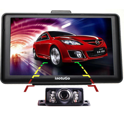 iaotuGo 7 inch 256M, 8GB Capacitive Car GPS Navigator and LED Night Vision Rear Camera,Bluetooth Truck GPS AVIN FM Game MP3 Video Navigation