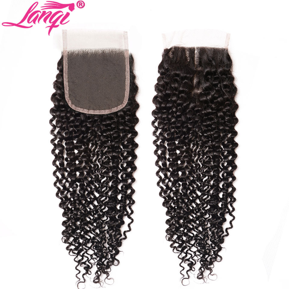 kinky curly bundles with closure brazilian hair weave bundles with closure non remy Peruvian human hair bundles with closure