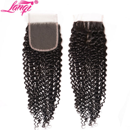 kinky curly bundles with closure brazilian hair weave bundles with closure non remy Peruvian human hair bundles with closure