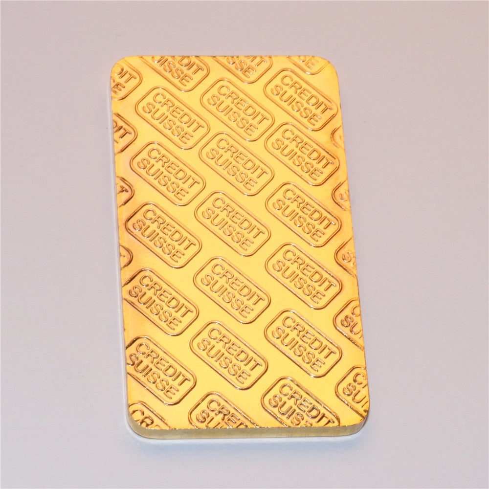 laser Numer Free! High Quality  Fine gold replica bullion .999 gold plated bar 500pcs/lot DHL Free shipping