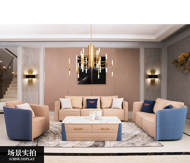 living room Sofa set диван мебель кровать muebles de sala  1+1+3 seater real genuine leather sofa cama puff asiento sala futon