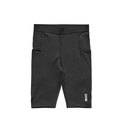 Men's Compression Fitness Shorts Male Gym Bodybuilding Training Stretch Tight Running Five-point pants black mens compression shorts