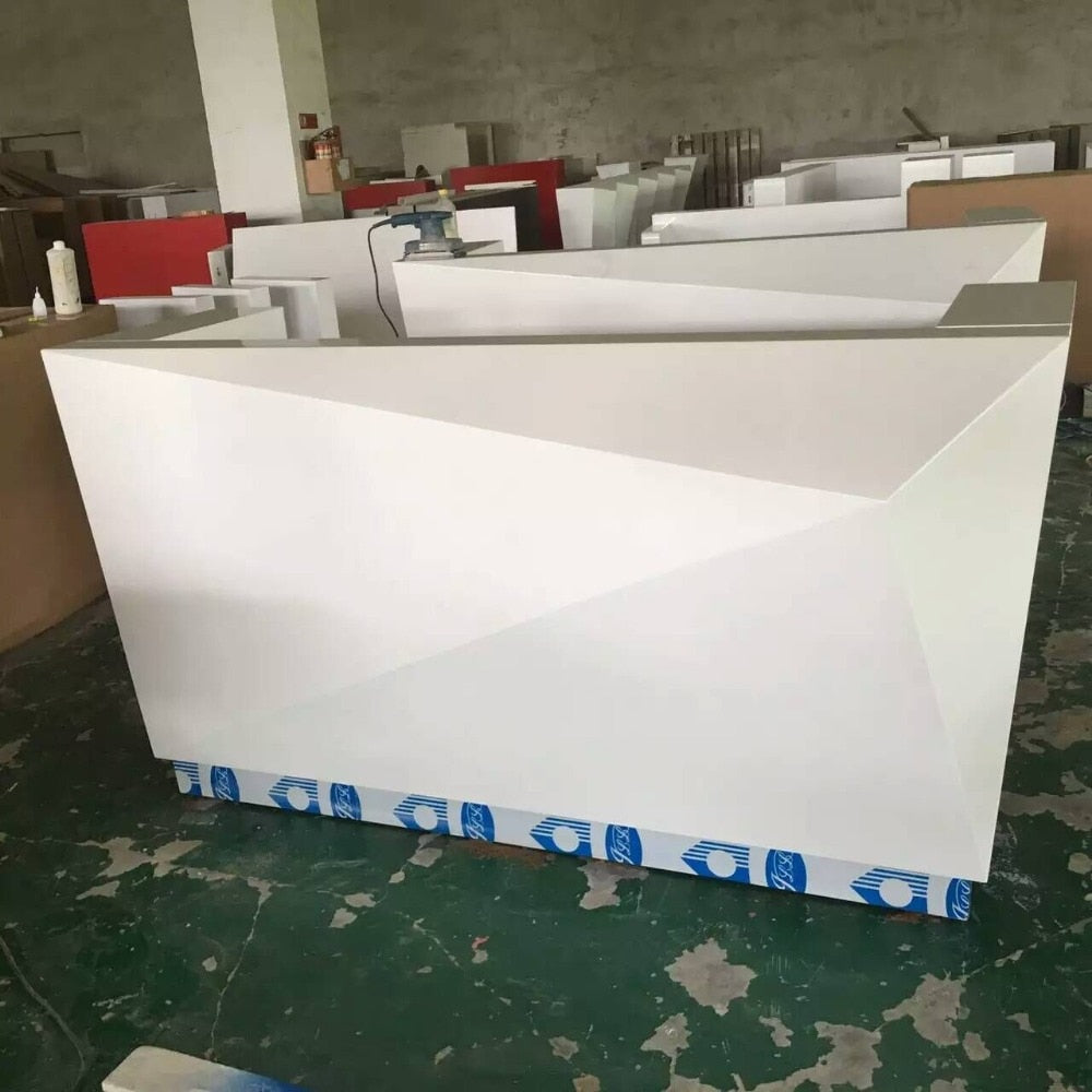 Modern White Regency Legacy Reception Desk with Counter #2000