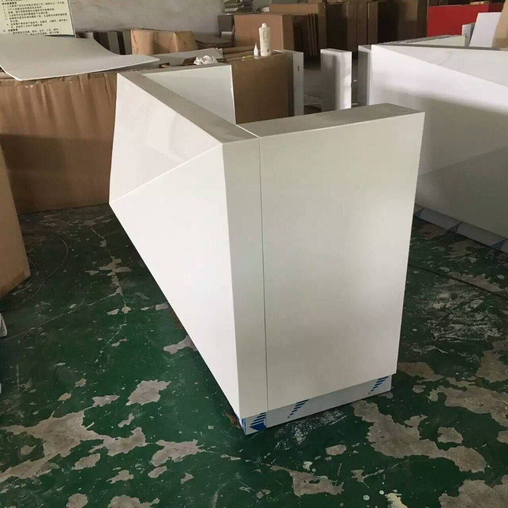 Modern White Regency Legacy Reception Desk with Counter #2000