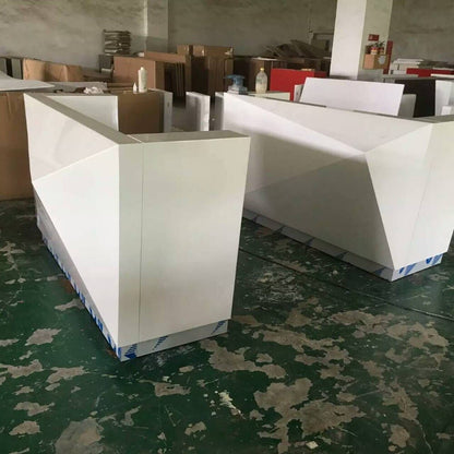 Modern White Regency Legacy Reception Desk with Counter #2000
