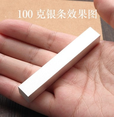 new arrival pure silver 9999 silver bar silver bullion satin surface 100g/pc