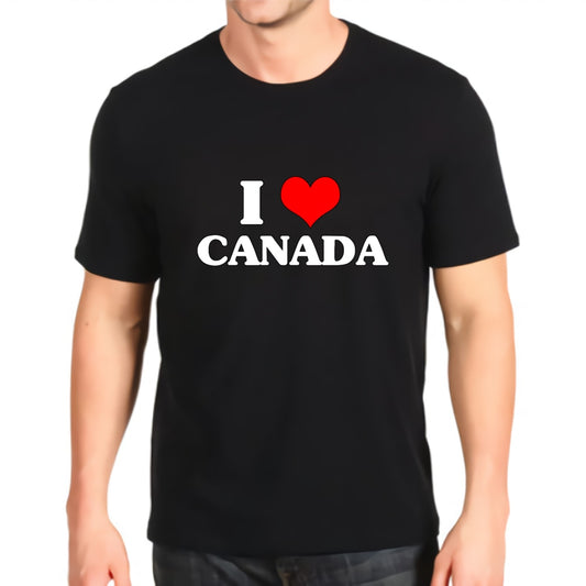 I Love Canada Men's T-shirt Loose Top
