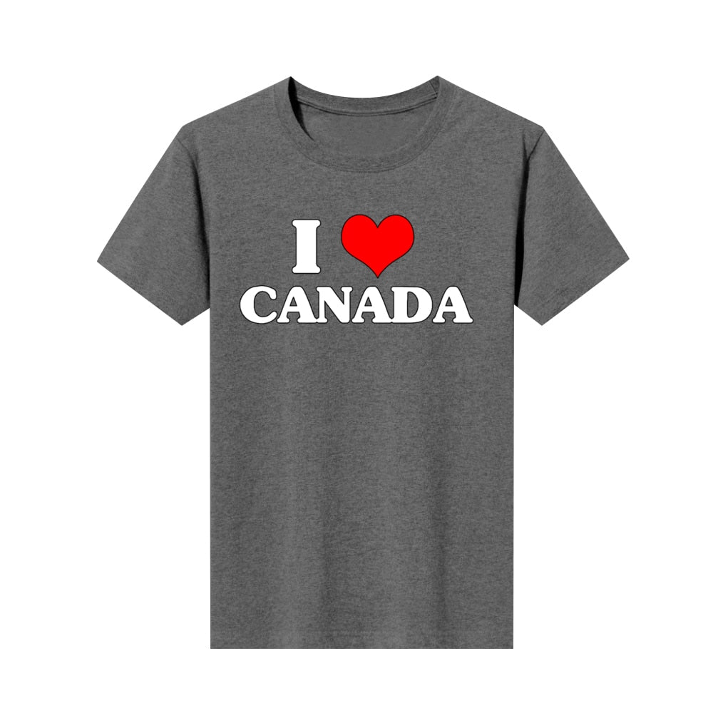 I Love Canada Men's T-shirt Loose Top