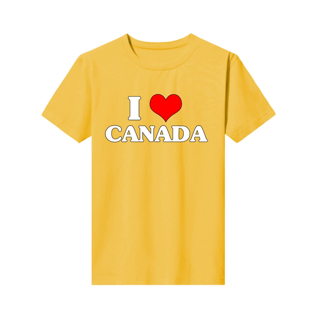 I Love Canada Men's T-shirt Loose Top