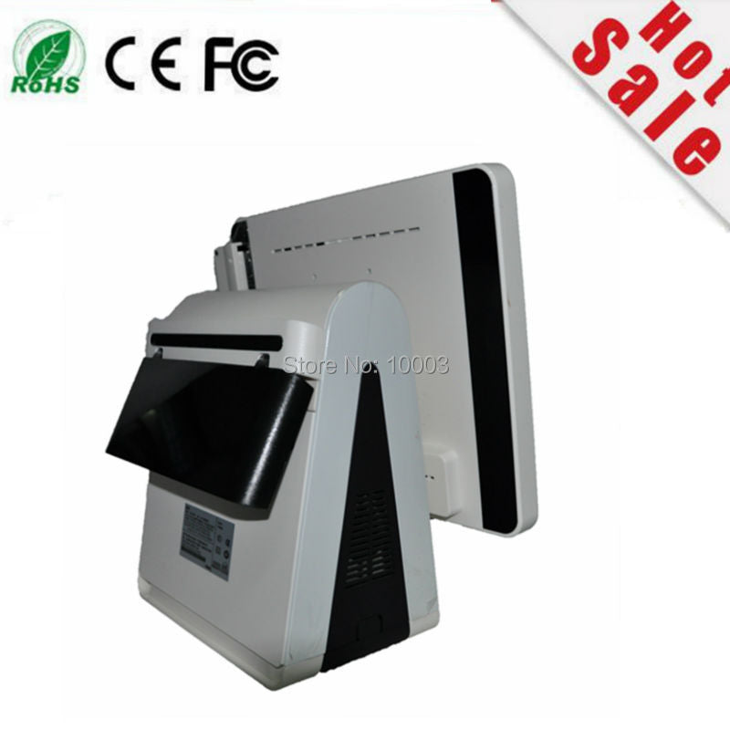 new stock I5 4310u DDR 8G Msata 128G SSD WIFI 15 inch capacitive touch Screen all in one POS Terminal With MSR card reader