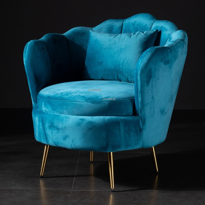 nordic light luxury velvet sofa chair modern small apartment INS fashion home Living room sofa minimalist leisure single sofa
