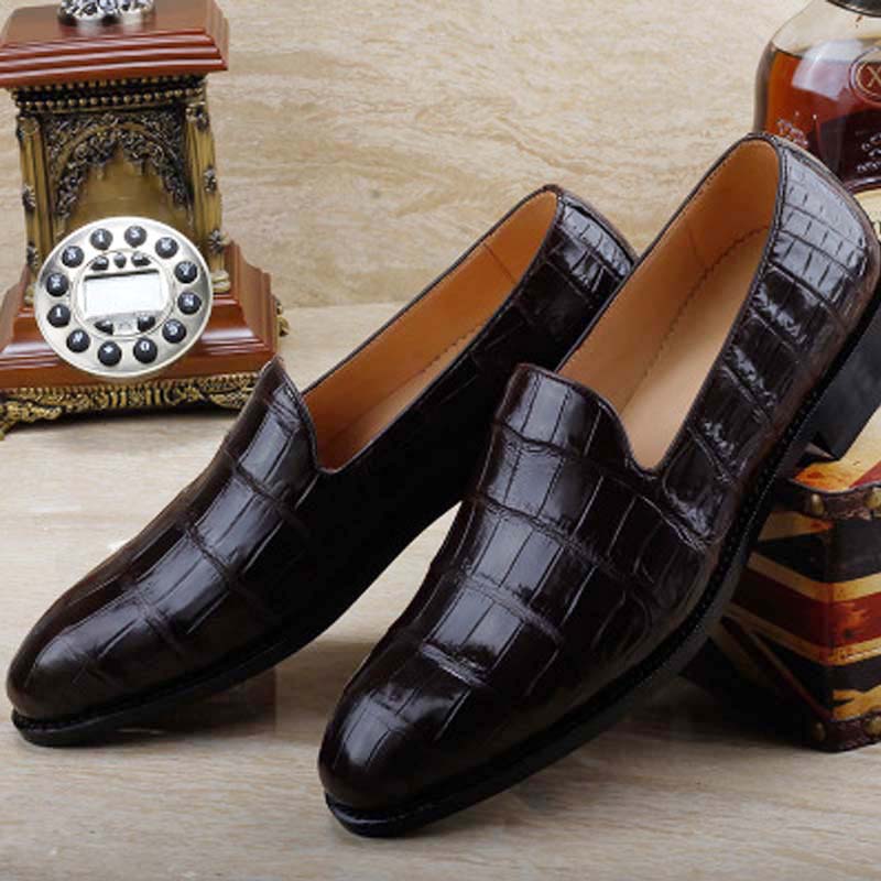 ourui new arrival crocodile leather  business formal  Men's formal shoes No stitching  manual Men's dress shoes