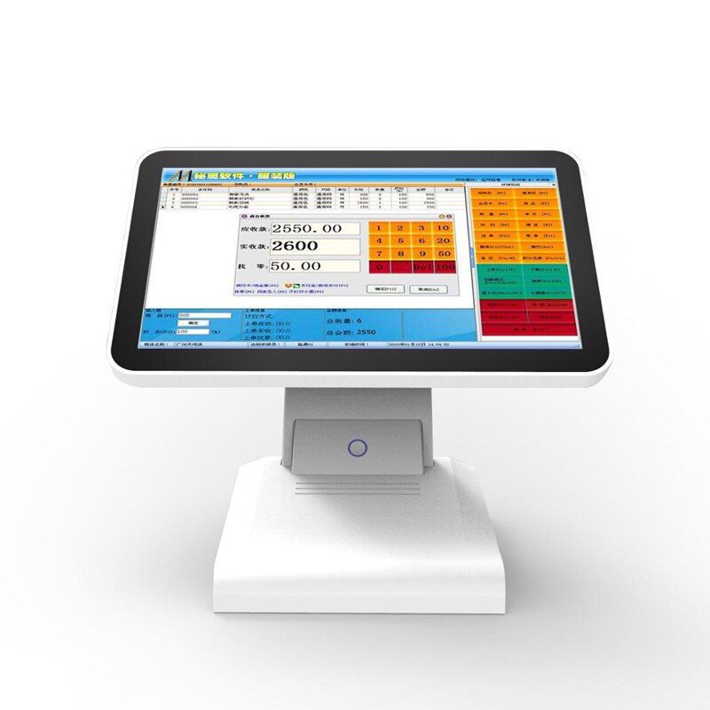Payment PC All in One POS System 15 inch POS Cash Register Support Restarant Software with 32G SSD