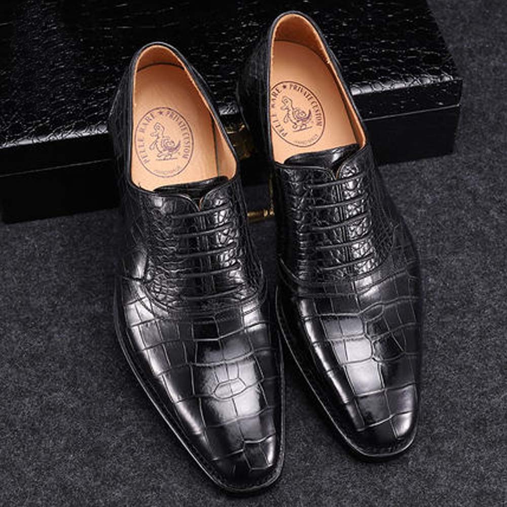 piliyuan crocodile  Leather men formal  shoes  male  Pure manual   leisure  men's shoes  Men dress shoes  business men shoes