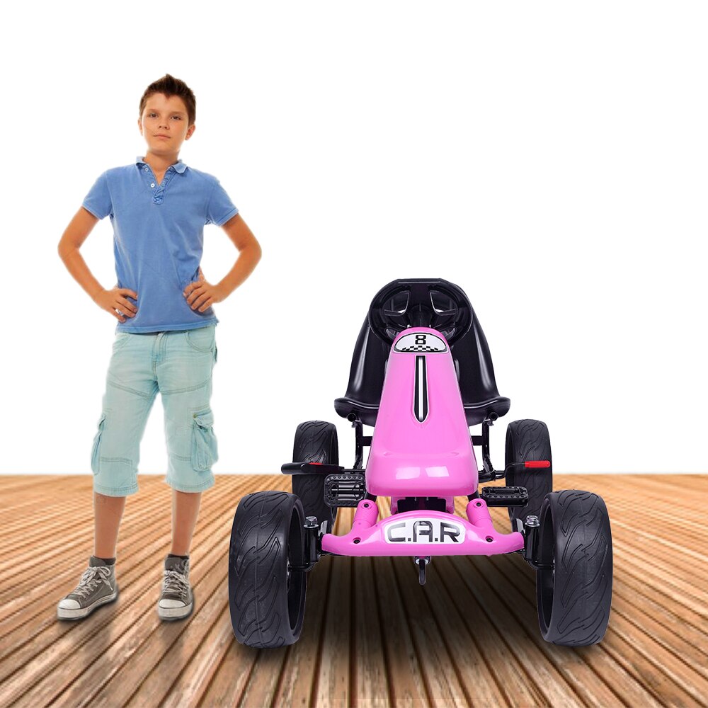 Kids Kart Toy Outdoor Sport Car Toy Go Kart Kids Ride On Car Pedal Powered Car 4 Wheel Racing Toy for Boys Girls