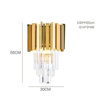 LED Postmodern Round Golden Stainless Steel Crystal Chandelier Lighting Lustre Suspension Luminaire Lampen For Dinning Room