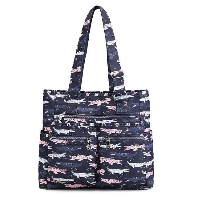 Waterproof bolsas Black Women Handbag Casual Large Shoulder Bag Nylon Tote Famous Brand Purple Handbags Mummy Diaper Bags  lxfzq