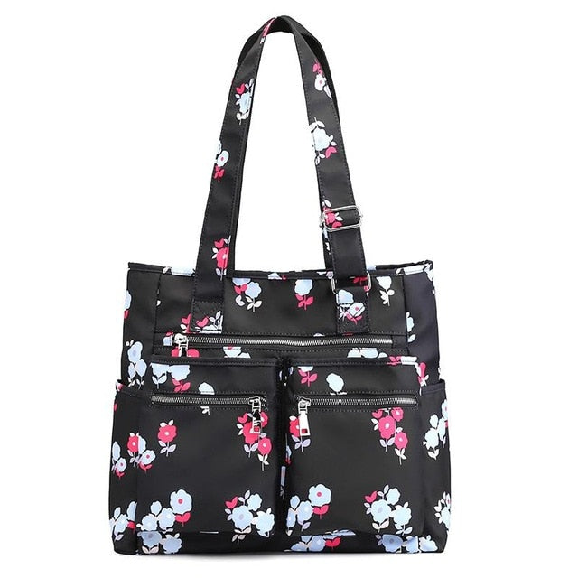 Waterproof bolsas Black Women Handbag Casual Large Shoulder Bag Nylon Tote Famous Brand Purple Handbags Mummy Diaper Bags  lxfzq