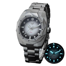 将图片加载到图库查看器，San Martin Diver All Titanium Metal 50 Bar Deep Sea Whirlpool SW200 Automatic Mechanical Men Watch Sapphire Glass Luminous
