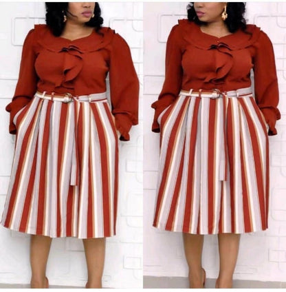 African Women's Office Long Sleeve Skirts plus Dashiki Evening party Women dresses African dresses for women