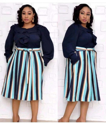 African Women's Office Long Sleeve Skirts plus Dashiki Evening party Women dresses African dresses for women