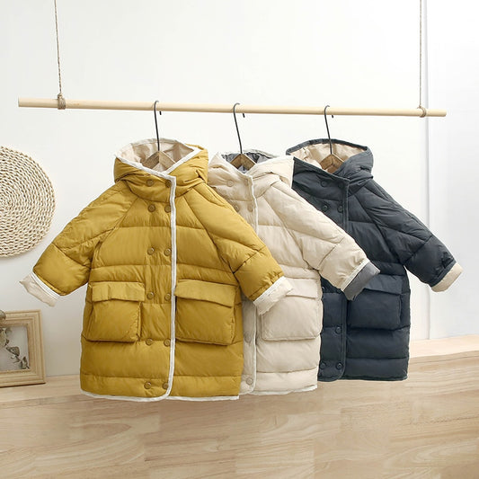 Kids White Duck Down Jacket