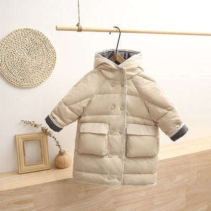 Kids White Duck Down Jacket