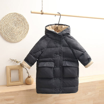 Kids White Duck Down Jacket