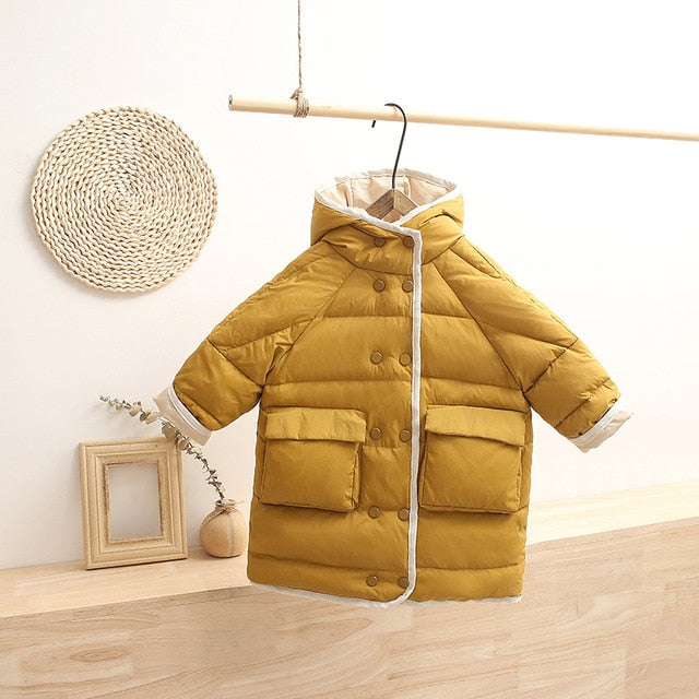 Kids White Duck Down Jacket