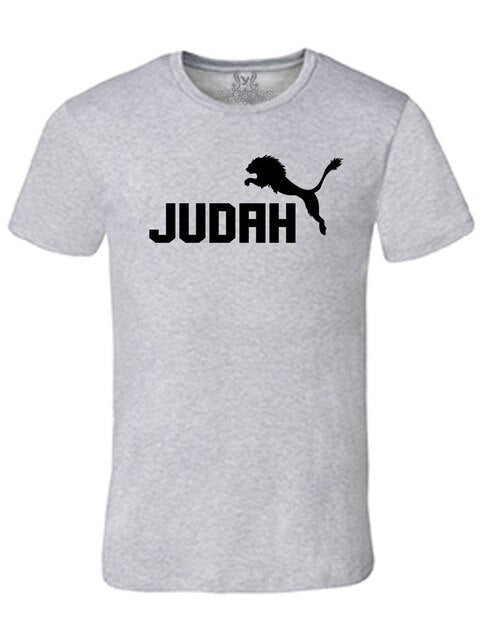 Men's Lion of Judah Christian Jesus God Bible Love Cross Cotton Fashion New Top Tees Novelty O-Neck Tops T Shirts