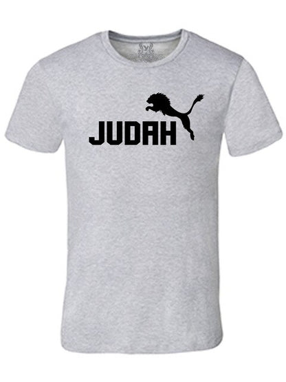 Men's Lion of Judah Christian Jesus God Bible Love Cross Cotton Fashion New Top Tees Novelty O-Neck Tops T Shirts