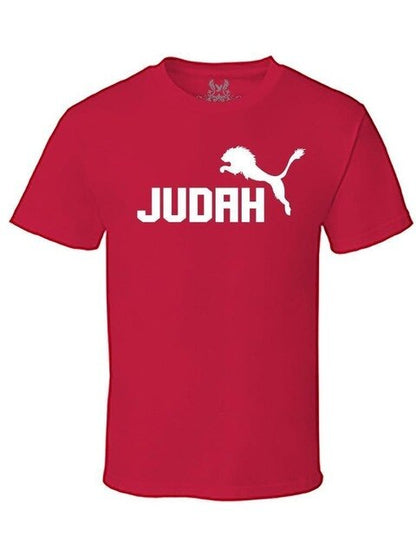 Men's Lion of Judah Christian Jesus God Bible Love Cross Cotton Fashion New Top Tees Novelty O-Neck Tops T Shirts