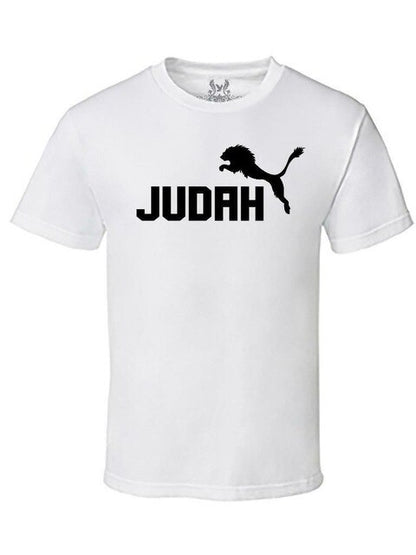 Men's Lion of Judah Christian Jesus God Bible Love Cross Cotton Fashion New Top Tees Novelty O-Neck Tops T Shirts