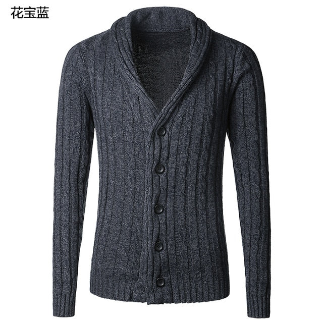 Men's Cardigan Long Sleeve Sweater Jacket J281-2