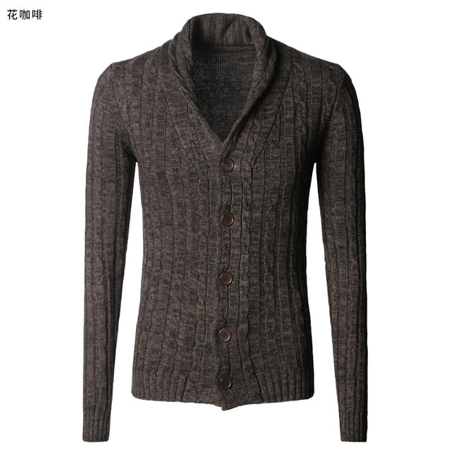 Men's Cardigan Long Sleeve Sweater Jacket J281-2