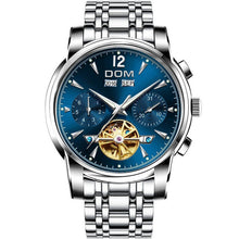 将图片加载到图库查看器，DOM Mechanical Watch Men Wrist Automatic Retro Watches Men Waterproof Black Full-Steel Watch Clock Montre Homme M-75BK-1MW
