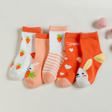 Cargar imagen en el visor de la galería, 5 pair Jacquard Cat Unicorn Rabbit Socks
