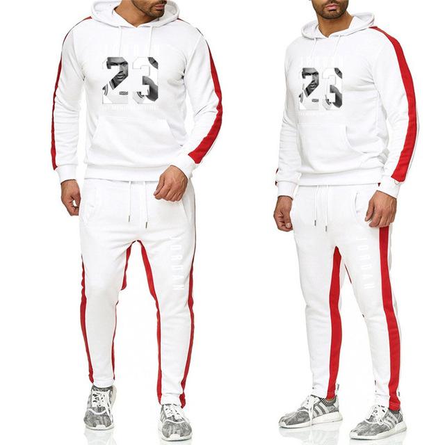 Men's Jordan 23 Tracksuit Casual Sportsuit Men Hoodies/Sweatshirts Sportswear JORDAN 23 Coat+Pant Tracksuit Men Set Brand Clothing