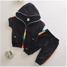 Cargar imagen en el visor de la galería, Summer Baby Colorful Hoodies Shorts 2Pcs/sets
