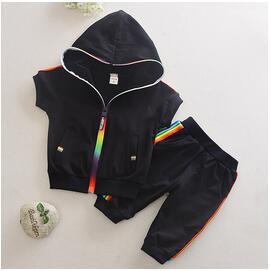 Summer Baby Colorful Hoodies Shorts 2Pcs/sets