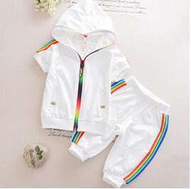 Summer Baby Colorful Hoodies Shorts 2Pcs/sets