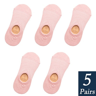 Women's Cotton Invisible No show Socks non-slip