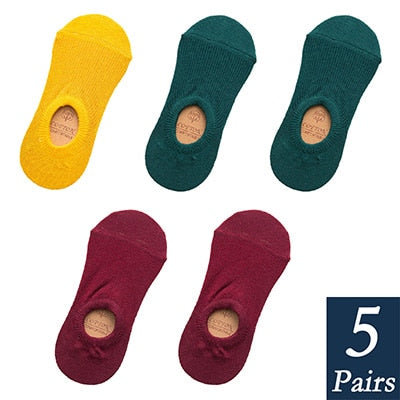 Women's Cotton Invisible No show Socks non-slip
