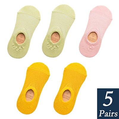 Women's Cotton Invisible No show Socks non-slip